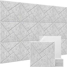 12x Acoustic Slat Wall Panels 30x30cm Tile Studio Sound Proofing Insulation Foam