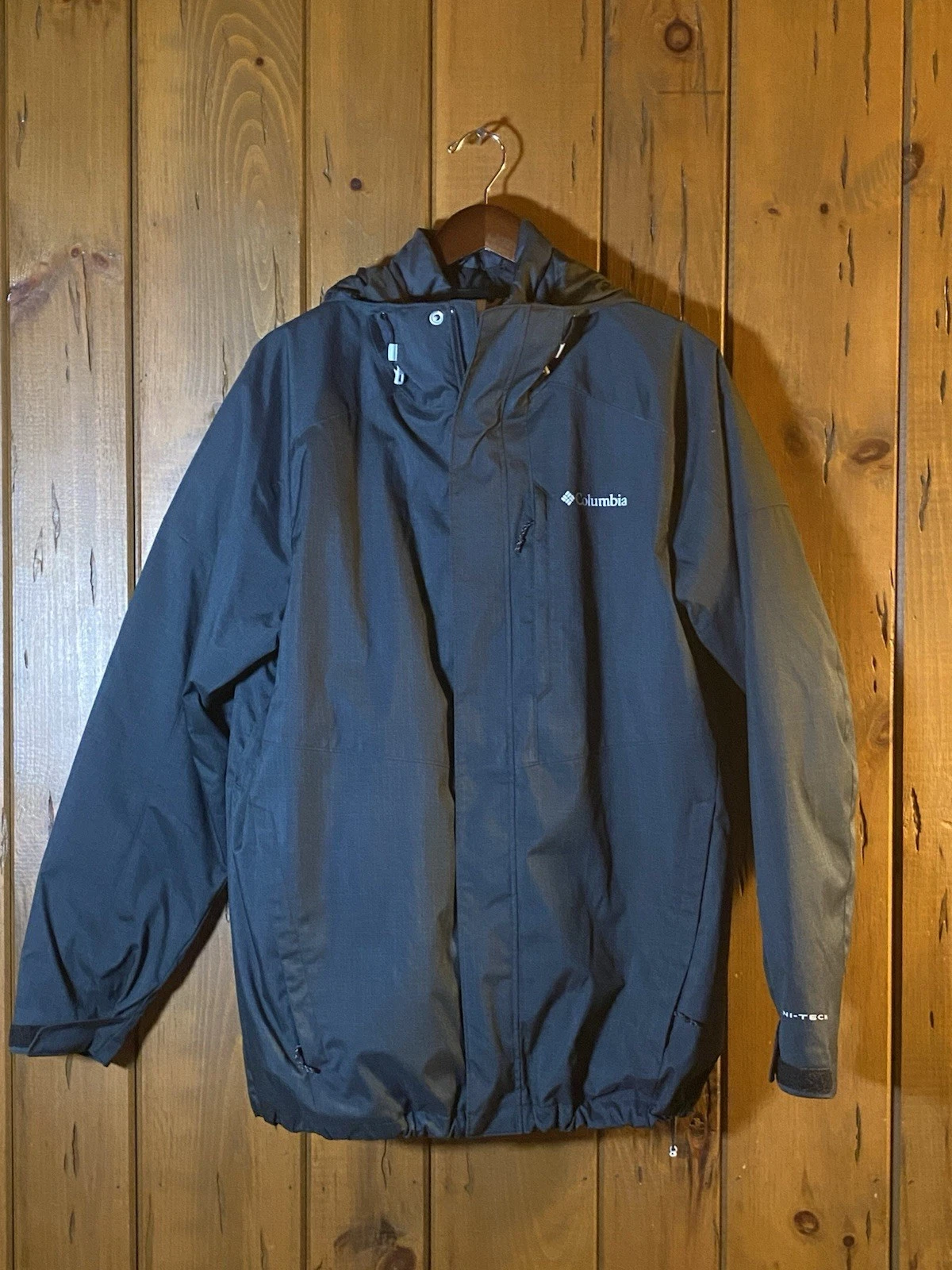 Columbia Nordic Point III 3-in-1 Interchange Jacket Mens Large Black Omni-Heat