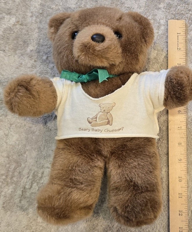 vintage 80's Beary Baby Guess Layette Balloon Club Bear Plush Stuffed Animal 12"