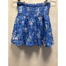 Abercrombie Kids Girls Blue Floral Skirt Elastic Waist Size 11/12