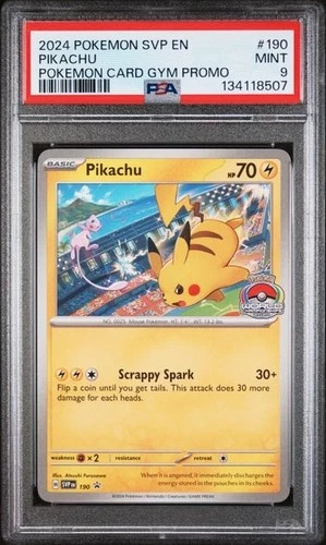 PIKACHU SV-P 190 PSA 9 WORLD CHAMPIONSHIPS GYM POKEMON PROMO 2024 #2