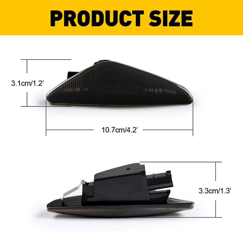 Luces de señal de giro LED ámbar 27 SMD para BMW X5 X6 Smoke X3 07-14 Foto 2 de 4