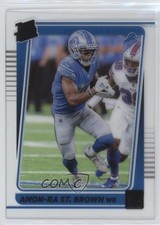 2021 Panini Clearly Donruss Rated Rookie Purple Amon-Ra St Brown #84 0xs4