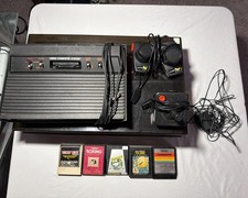 Atari 2600 Vader Console Bundle w 3 Controllers, 5 games, Manuals + TESTED READ