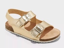 Girl s Cat Jack Double Buckle Metallic Gold Reagan Spring Sandals 8T NEW
