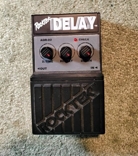 Vintage Rocktek ADR-02 Delay Effects Pedal Guitar Free USA Shipping  - Afbeelding 1 van 2