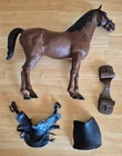 Vintage 1967 Marx Johnny West 13” Horse Thunderbolt Brown Black Mane Tail BONUS!