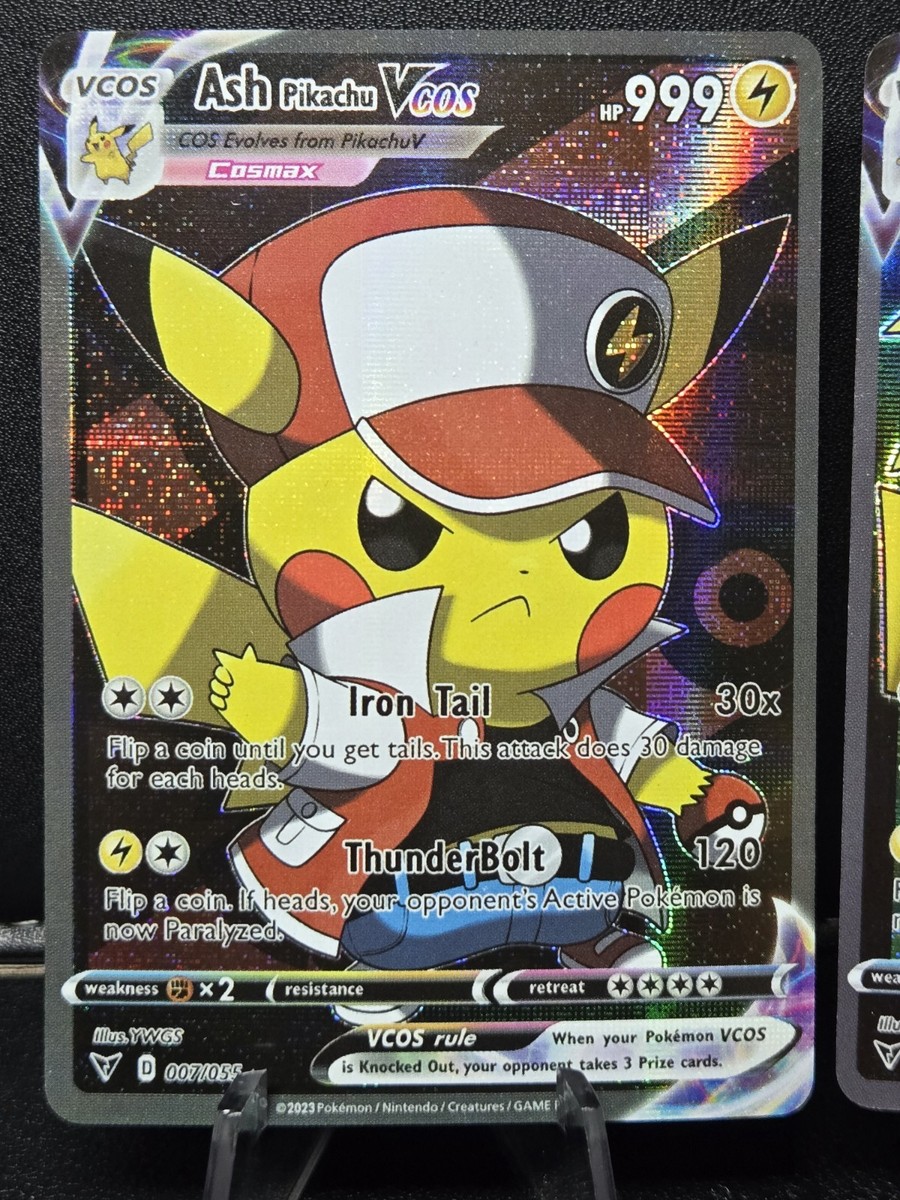 ash trainer pokemon card Sacred 168/182 Pikachu ASH + Green Pokemon