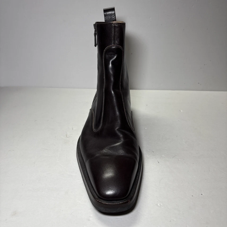 Dolce & Gabbana Hombres Botas Chelsea Cuero Negro Suela Vibram Hechas en Italia Talla 12 Usadas en Excelente Condición Foto 2 de 4