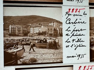 Lot 29 Photos Verre 45x107 Cerbère Port Vendres Banyuls St Jean Luz Bateaux 1935