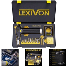 Butane Torch Kit 12-Piece Adjustable Flame Up To 2400° F For Soldering