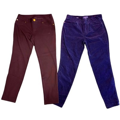 Talbots Corduroy Navy jeggings and i.n.c black jeggings lot 6p