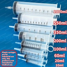 20-1000ML Reusable Big Large Plastic Hydroponics Nutrient Measuring Syring 100ml