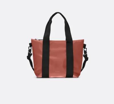 Rains Waterproof Micro Tote Bag W3 - Dusty Red with Detachable Strap - NEW