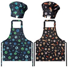 4Pcs Kids Apron and Chef Hat Set Gift for Girls, Floral Butterfly Adjustable ...
