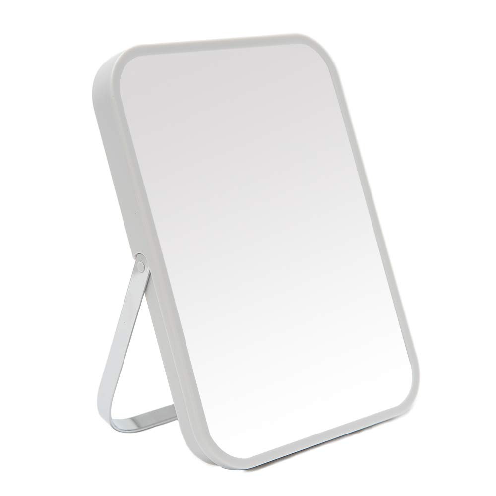 Table Desk Vanity Makeup Mirror 8 Inch Portable Folding Mirror with Metal Stand