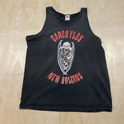 Vintage Gargoyles New Orleans Goth Tank Top Anvil Red Bar Y2K French Quarter L