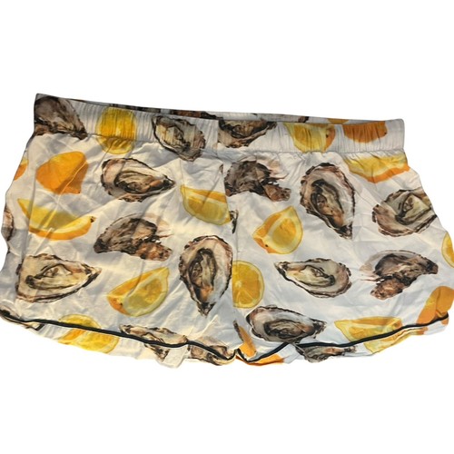 Katie Kime PJ SZ LARGE shorts Oysters Lemons