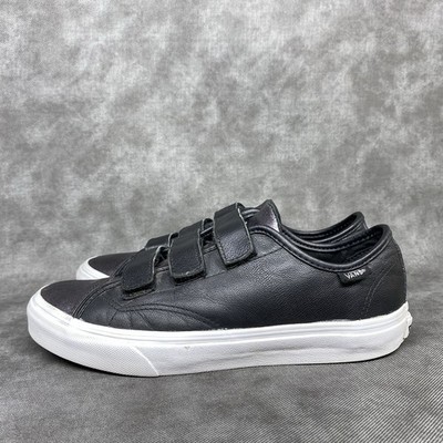 Vans Prison Issue Black Metallic Leather Sneakers Women s Size 8.5 Shoes