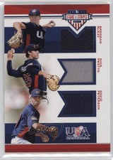 2017 USA Baseball Stars & Stripes Trios Materials Brendan McKay Nick Pratto m4h