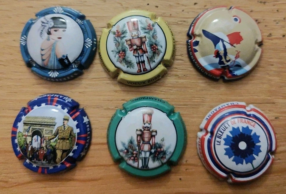 Rare Nouvelles Capsules champagne  pierre mignon lot de 6 - Photo 2/2