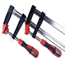 F Clamps Heavy Duty 300mm X 50mm - Soft Grip Handle Quick Slide 2 Pack