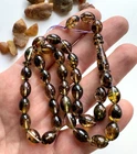 Natural Baltic Amber 15,5g. Islamic Prayer Rosary 33 Olive Beads Tasbih Misbaha