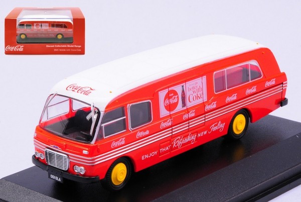 Oxford 1/76 Transporter Bmc Mobile Unit Coca Cola Statisches Modell Diecast-image