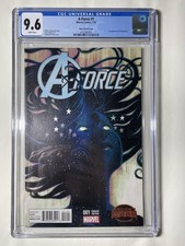A-FORCE #1 – HANS VARIANT – CGC 9.6 WHITE PAGES (Marvel Comics, 2015)