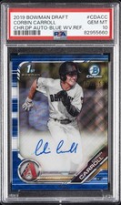 2019 BOWMAN DRAFT CHROME DRAFT PICKS AUTO CORBIN CARROLL 40/150 PSA 10 AUTO