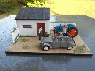DIORAMA 1/43 CABANON DE CAMPAGNE VINTAGE (idéal NOREV HACHETTE etc ...)