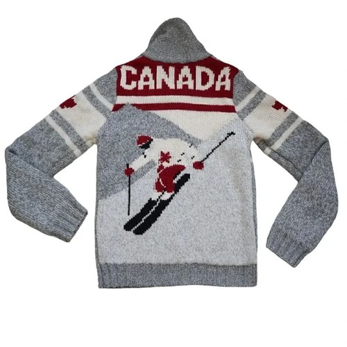 Canadiana - Vintage Ski Knit Full Zip Knit Wool Blend