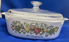 Corning Ware Spice Of Life La Marjolaine Casserole Dish A-2-B Pyrex Lid 2 Qt