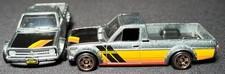 1975 Datsun Sunny Truck Hot Wheels Zamac Metal Chassis Body Lot Of 2