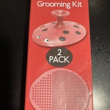 SplashEZ Lady Bug Baby Grooming Kit - 2 Pack Cradle Cap Brush and Scalp Massager