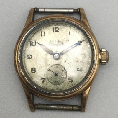 Vintage Gothic Jar Proof Mens Watch 27mm Manual Wind NOT RUNNING FOR PARTS