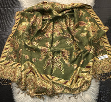 Authentic Pashmina Scarf Wrap Shawl Pashmina Silk Fringe Beautiful 27x72