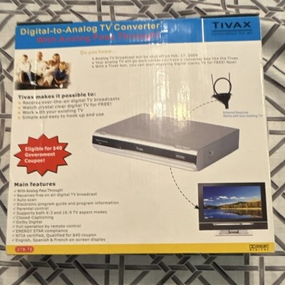 Tivax STB-T8 Digital-to-Analog TV Converter Box with Analog Pass-Through
