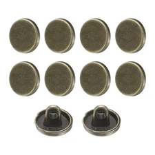 10pcs Metal Round Flat Sewing Buttons 10mm Alloy Button Bronze