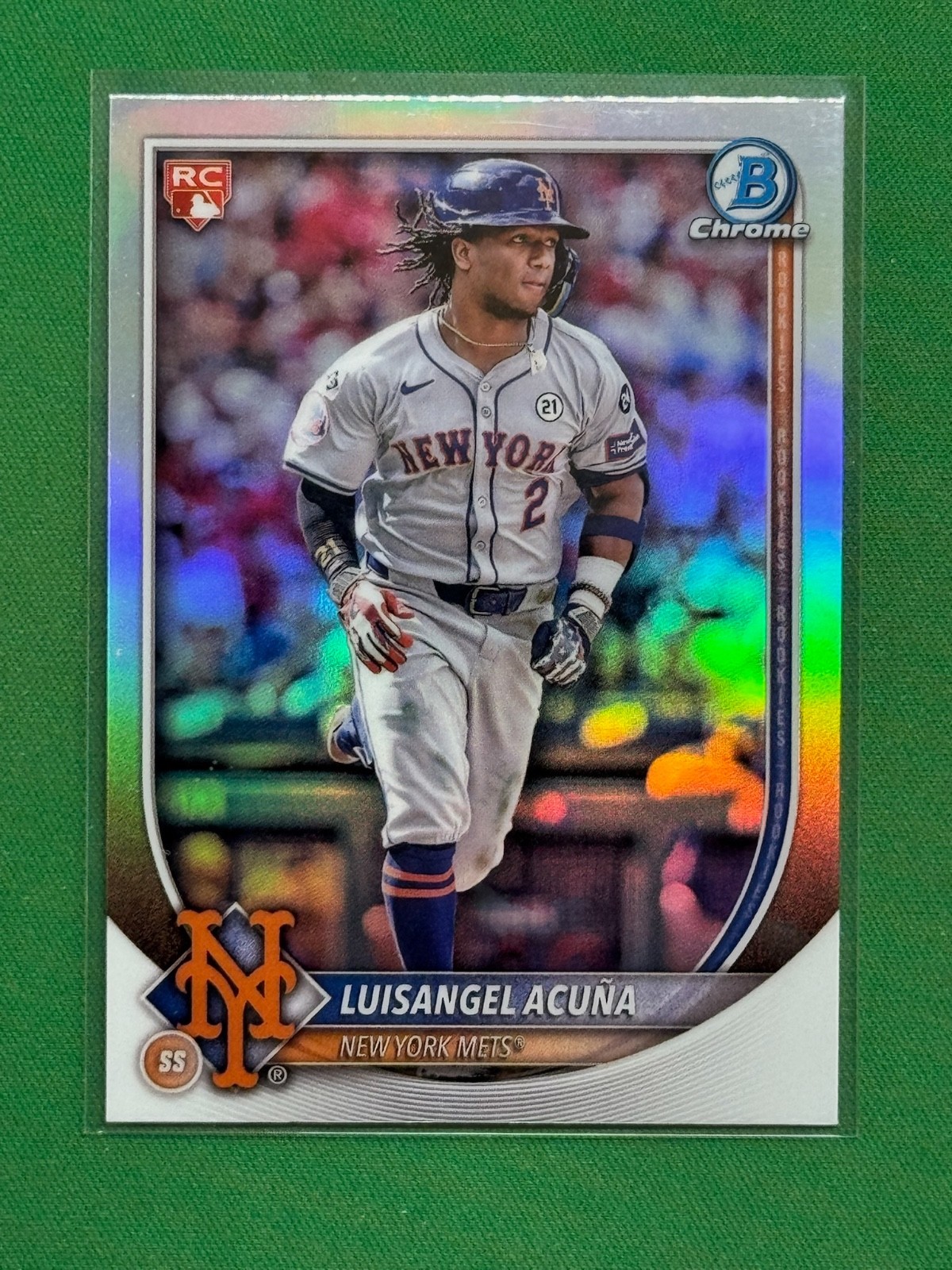 2025 Bowman Baseball Bowman Chrome Red Rookie Logo #83 Luisangel Acuna RC