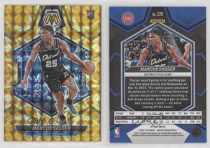2023-24 Panini Mosaic Rookies Reactive Yellow Prizm Marcus Sasser #229 Rookie RC
