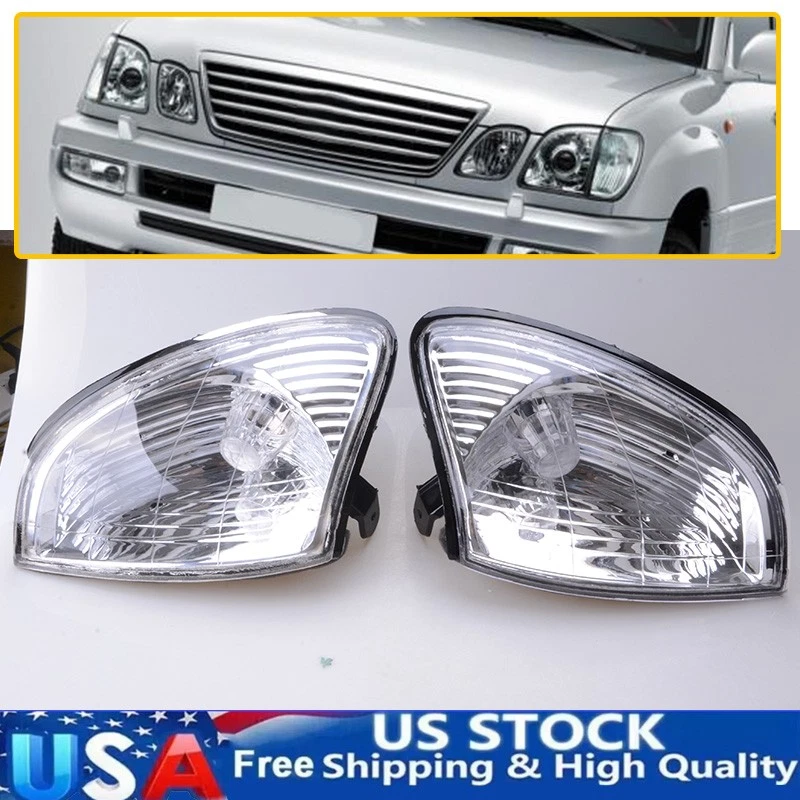 Par de luces marcadoras de señal de giro delanteras para Toyota Lexus LX470 1998~2007 Foto 2 de 4