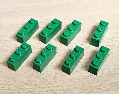 Lego 3622 - 8X Brique Verte 1x3 - 8X grüner Stein - wie neu
