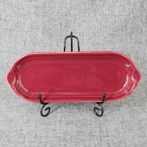 Fiesta Retired Cinnabar Relish Utility Corn Cob Tray 9.5" Free Shipping