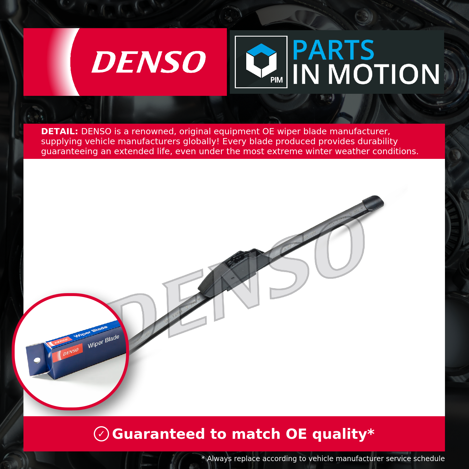 Wiper Blade fits TOYOTA YARIS Front Passenger Side/Left 1.0 1.3 1.5 1.4D Denso