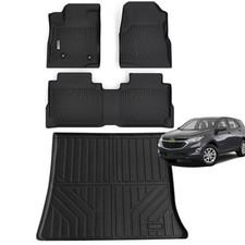 Floor Mats  Trunk Mat for 2012-2017 Chevy Equinox/GMC Terrain,TPE All Weathe...