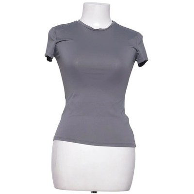 H&M, T-shirt, Größe: S, Grau, Elasthan/Polyamid, Einfarbig, Damen #Cvs