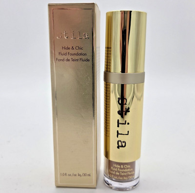 STILA HIDE & CHIC FLUID FOUNDATION !  1.0 FL OZ LIQUID NIB 819A TAN DEEP 3 New