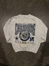 Vintage 1996 Dallas Cowboys NFC Champions Sweatshirt Super Bowl XXX Gray XL
