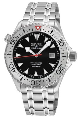 Hudson Yards Swiss Made Automatic SW200 Diver watch Silver Tungsten bezel, Unidi